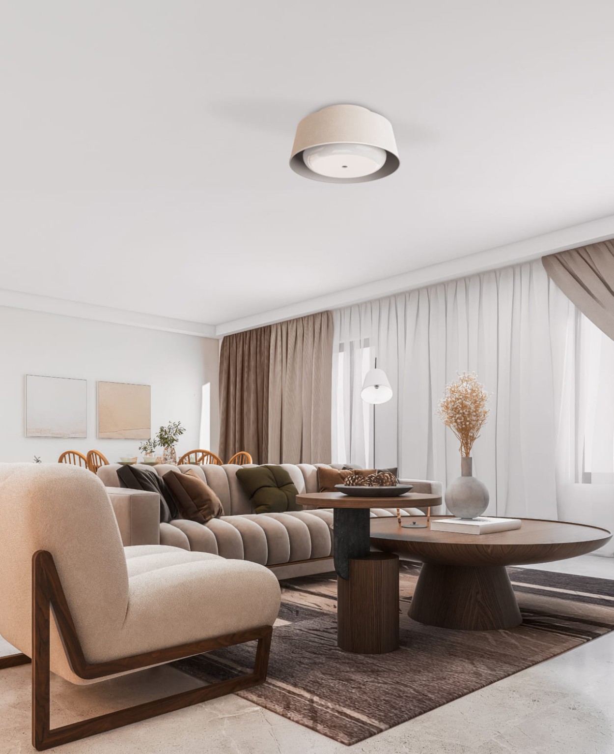 Smarte Lumicare Lampe im Wohnzimmer © Nobi Smart Lights