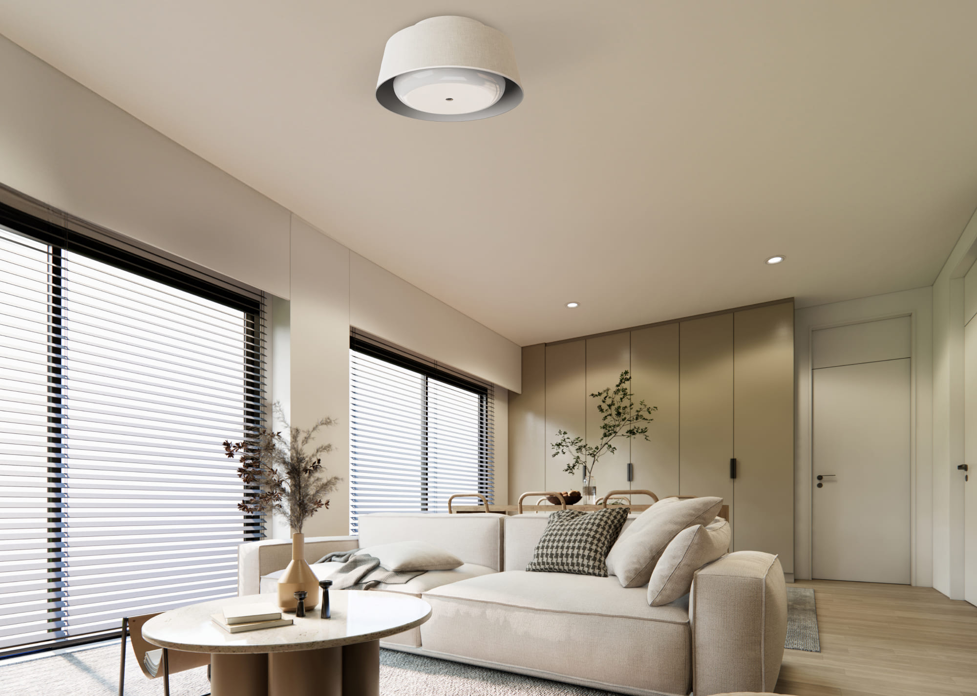 Lampe an der Decke montiert © Nobi Smart Lights